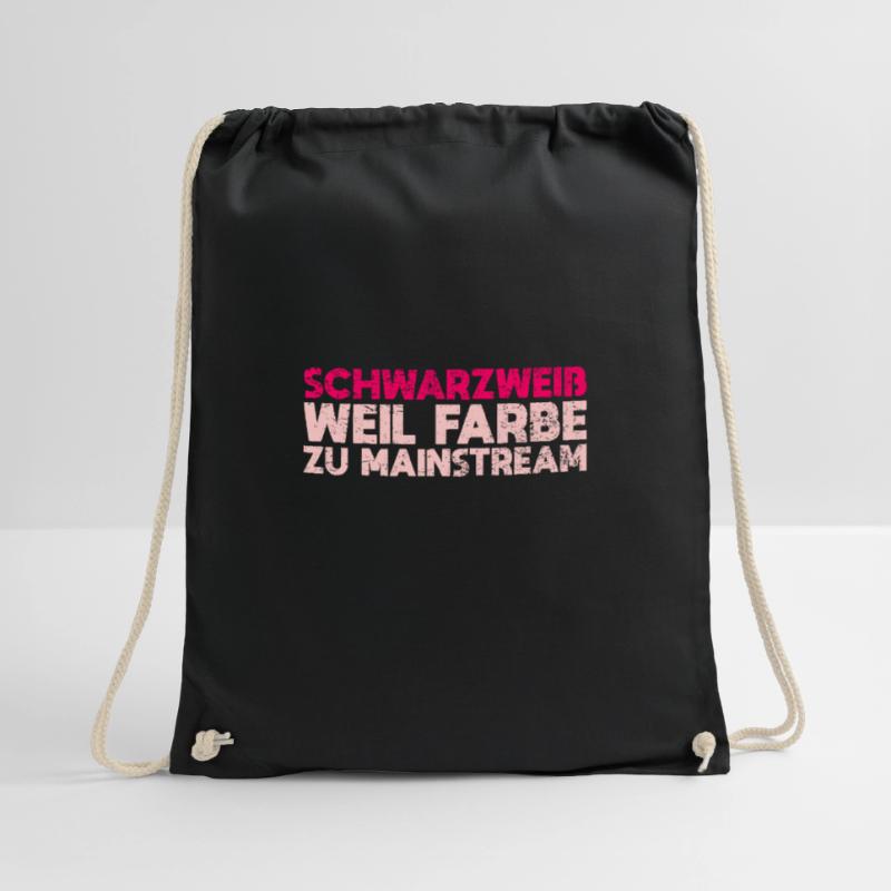 Schwarzweiß, Weil Farbe Zu Mainstream Turnbeutel