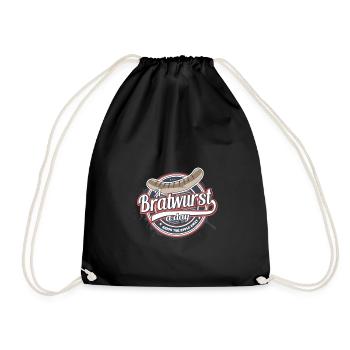Une Bratwurst par jour éloigne la pomme - Sac de sport léger - noir - Devant