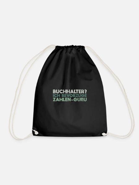 Buchhalter? Ich Bevorzuge Zahlen-Guru - Turnbeutel - Schwarz
