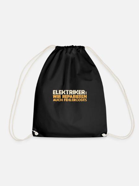 Elektriker: Wir Reparieren Auch Fehlercodes - Turnbeutel - Schwarz