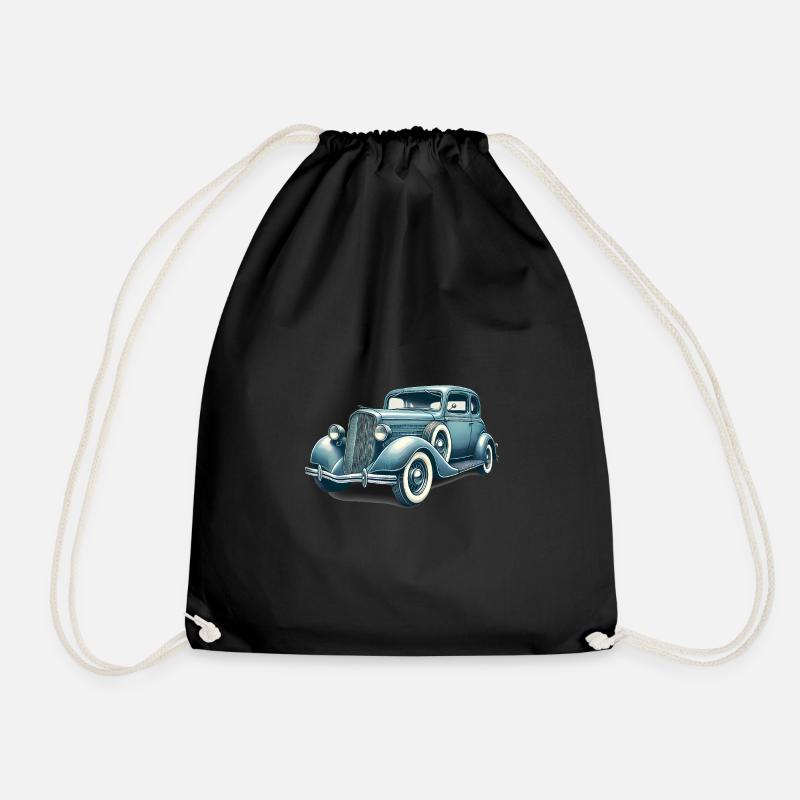 Oldtimer Oldtimer Illustration - Turnbeutel - Schwarz