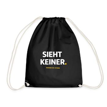 No one sees it. – Funny Craftsman Shirt - Drawstring Bag - black - Front