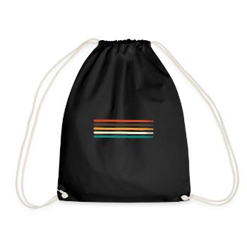 baguettes pour batteurs retro batterie vintage - Sac de sport léger - noir - Devant