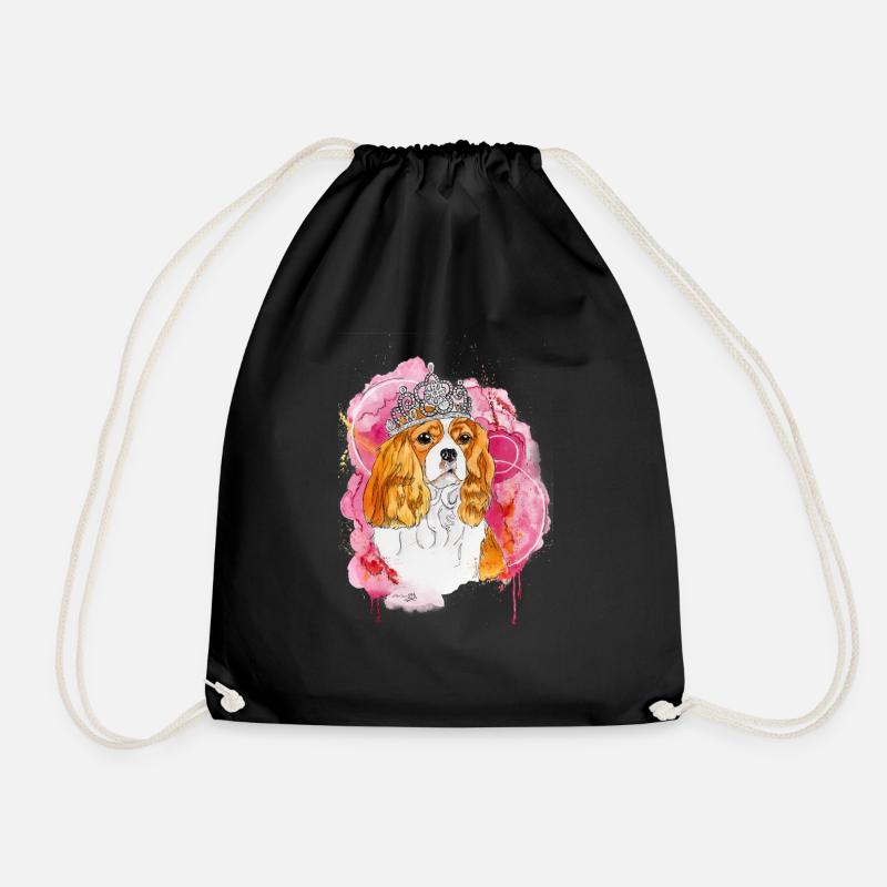 Cavalier KC Spaniel Bella - Turnbeutel - Schwarz