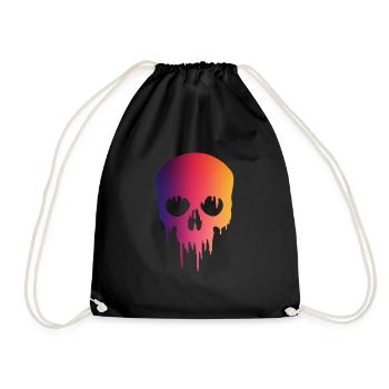 Melting Skull paint - Sac de sport léger - noir - Devant