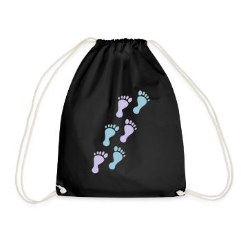 baby footprints - Sac de sport léger - noir - Devant
