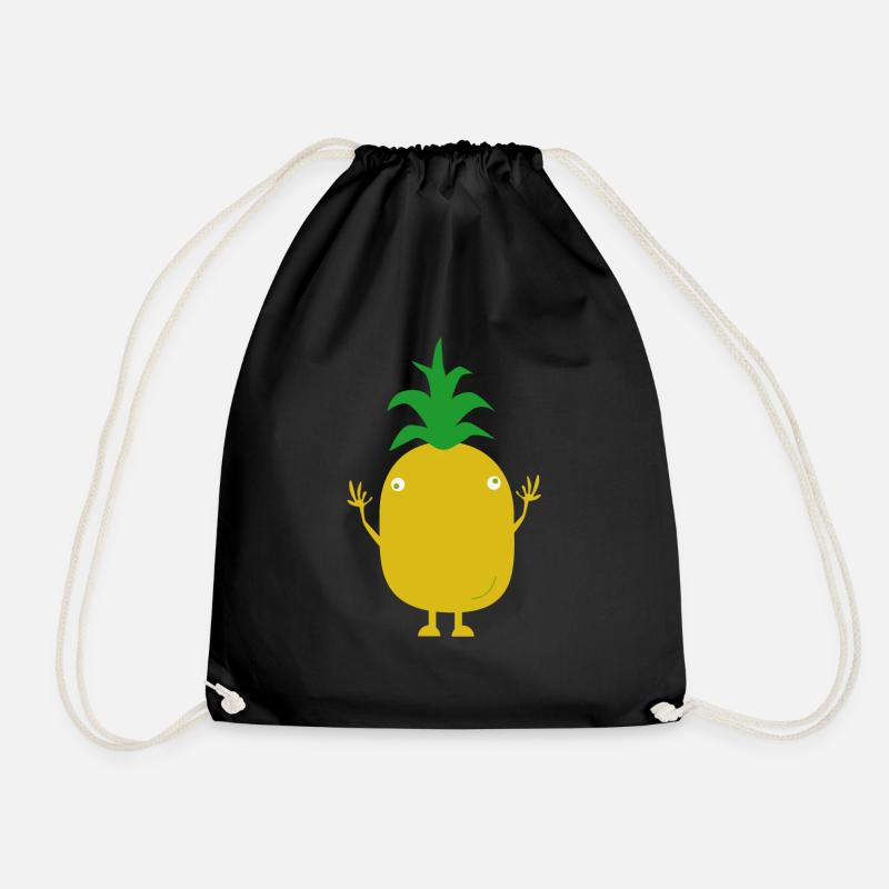 ananas - Turnbeutel - Schwarz