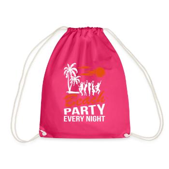 Beach Party Night - Turnbeutel - Fuchsia - Vorne