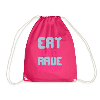 Eat Sleep Rave Repeat - Turnbeutel - Fuchsia - Vorne