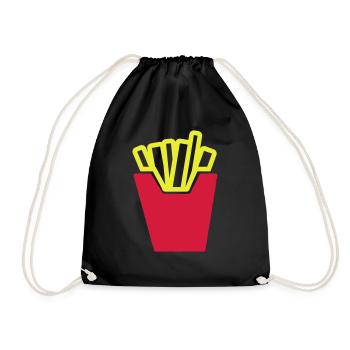 pommes - Turnbeutel - Schwarz - Vorne