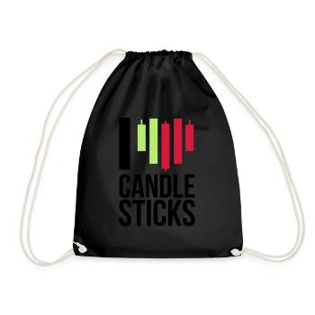 trading - Drawstring Bag - black - Front