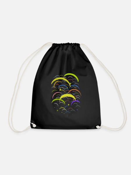 Paragliding Cross - Cross paragliding gleitschirm - Drawstring Bag - black