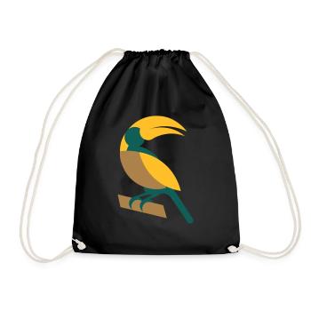 Geometric toucan - Drawstring Bag - black - Front