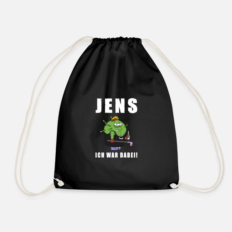 Jens - Ich war dabei (weiß) - Turnbeutel - Schwarz