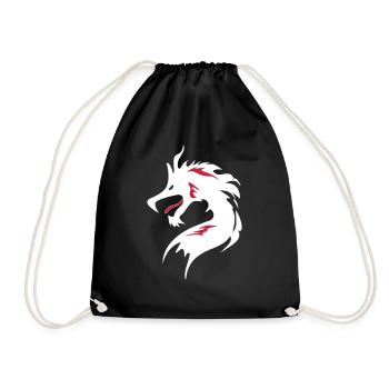 ❤️👄🐉Dragon en caractère chinois-Dragon d'amour- 龍 - Sac de sport léger - noir - Devant