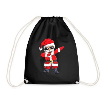 Dabbender Weihnachtsmann Dabbing Santa Geschenk - Turnbeutel - Schwarz - Vorne
