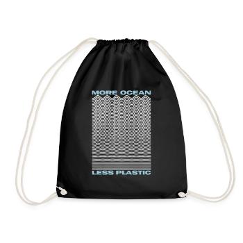 More Ocean Less Plastic | 2C Farbwechsel - Turnbeutel - Schwarz - Vorne