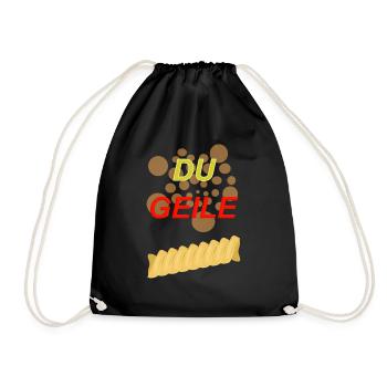Du Yellow Glitter Chain Bubble Pattern - Drawstring Bag - black - Front