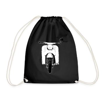 Schwalbe KR51 / Schwalbenfahrer / Ostalgie / Mofa - Turnbeutel - Schwarz - Vorne