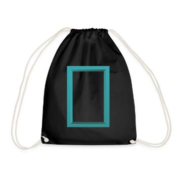 picture frame - Drawstring Bag - black - Front