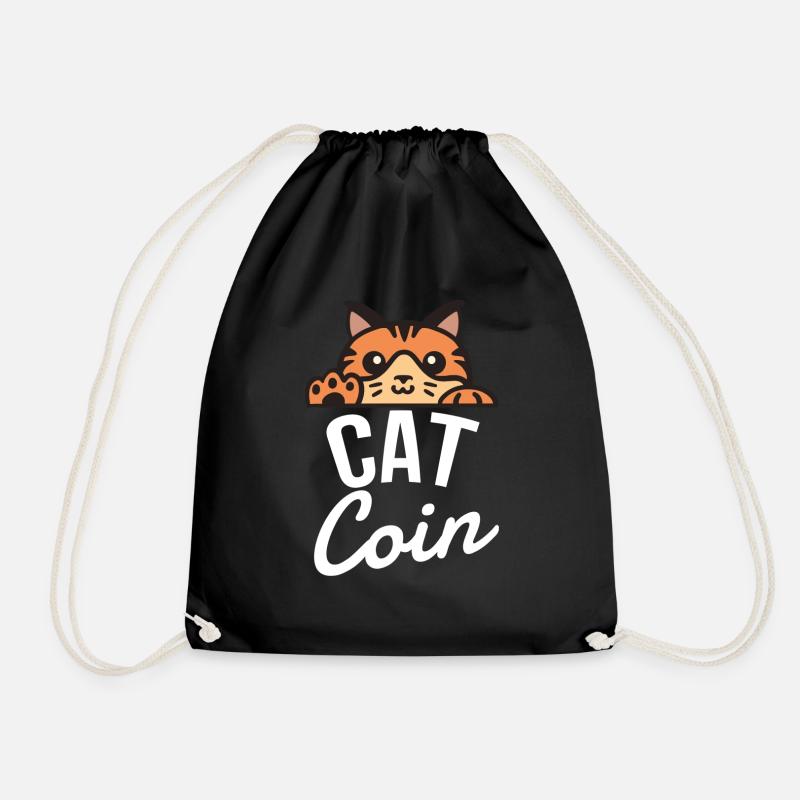 Kryptowährung Cat Coin - Turnbeutel - Schwarz