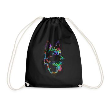 Chien de berger de couleur propriétaires de chiens Amour des chiens - Sac de sport léger - noir - Devant