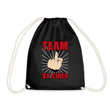 team vas chier | doigt d'honneur | fuck you - Sac de sport léger - noir - Devant