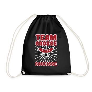 team grosse grosse saucisse | barbecue | beauf - Sac de sport léger - noir - Devant