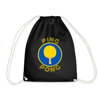 Ping Pong bleu et Jaune - Sac de sport léger - noir - Devant
