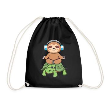 Lazy - Drawstring Bag - black - Front