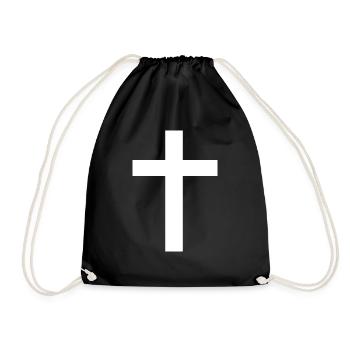Kruzifix Kreuz Jesus Christus - Turnbeutel - Schwarz - Vorne