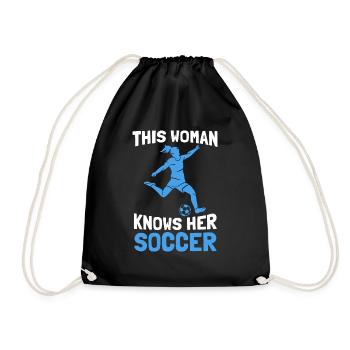 Football Football - Drawstring Bag - black - Front