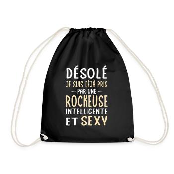 Désolé déjà pris par une rockeuse sexy - Sac de sport léger - noir - Devant