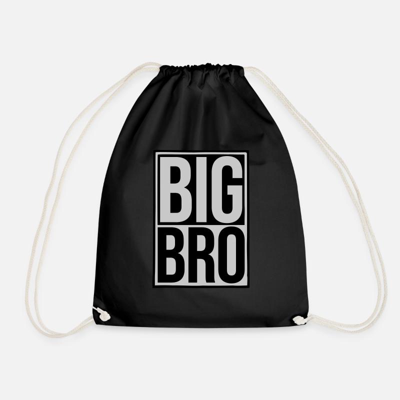 Schild Big Bro Logo - Turnbeutel - Schwarz