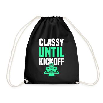 coup d’envoi du football - Sac de sport léger - noir - Devant