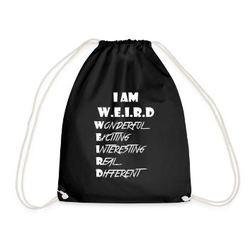 Weird - Turnbeutel - Schwarz - Vorne