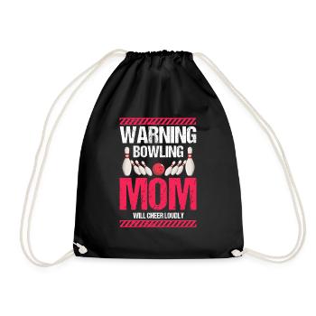 Avertissement Bowling MOM applaudira bruyamment rétro - Sac de sport léger - noir - Devant