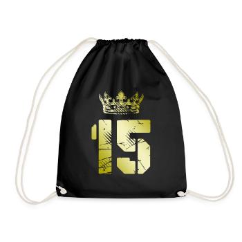 15 Couronne numérique - Sac de sport léger - noir - Devant