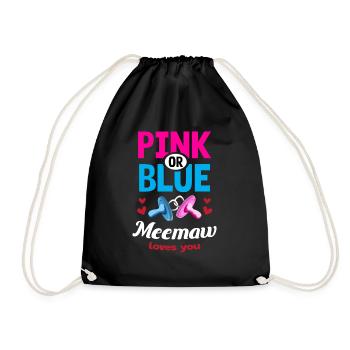 Rose ou bleu Meemaw vous aime Genre Révéler Party - Sac de sport léger - noir - Devant