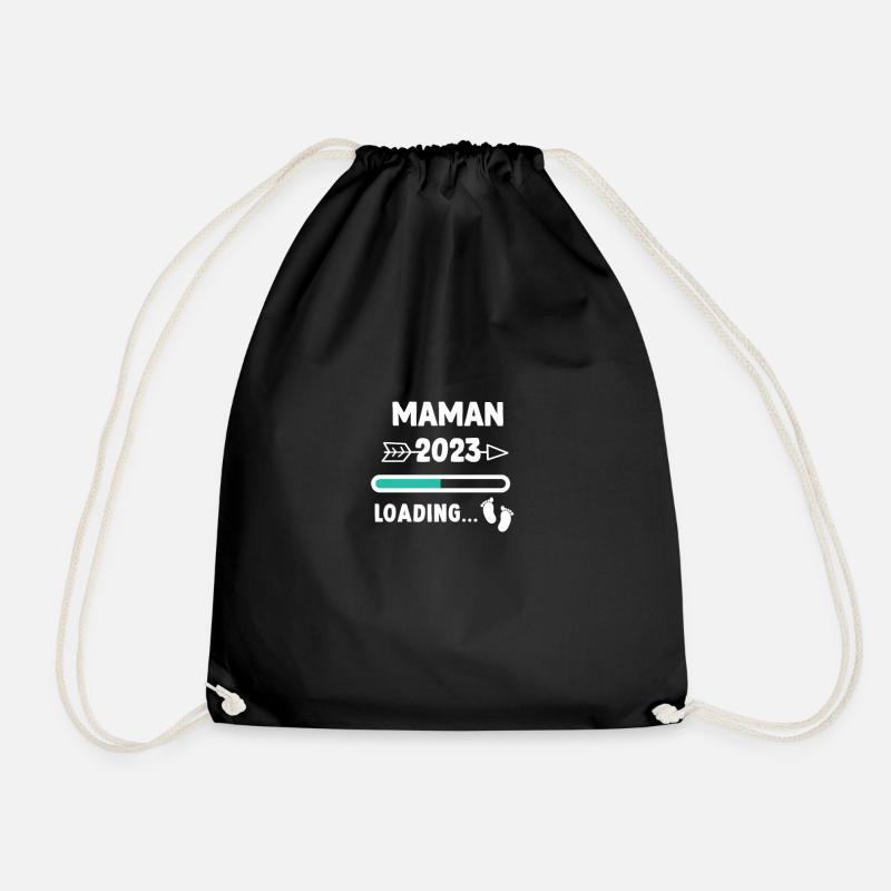 Mom 2023 loading... / Mama 2023 - Turnbeutel - Schwarz
