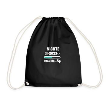 I will be niece 2023 / Expectant aunt 2023 - Drawstring Bag - black - Front
