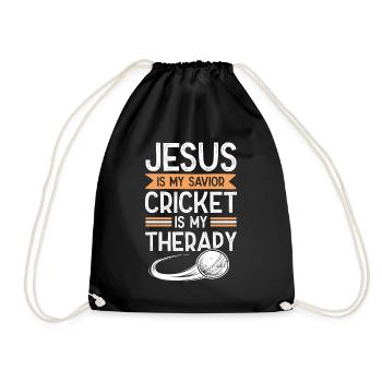 Jesus Cricket Therapy - Drawstring Bag - black - Front