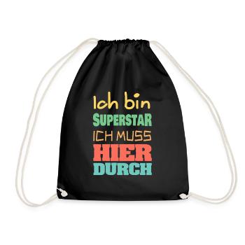 superstar - Turnbeutel - Schwarz - Vorne