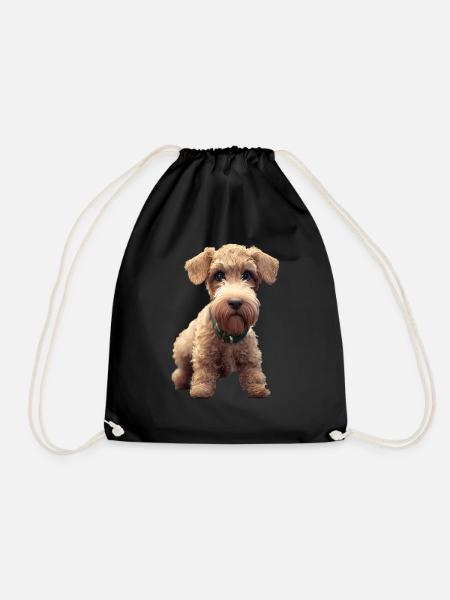 Airedale Terrier Hund - Airedale Terrier - Turnbeutel - Schwarz