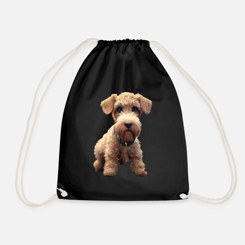 Airedale Terrier Hund - Airedale Terrier - Turnbeutel - Schwarz
