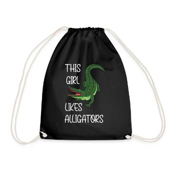 Une fille aime les reptiles, les mignons - Sac de sport léger - noir - Devant
