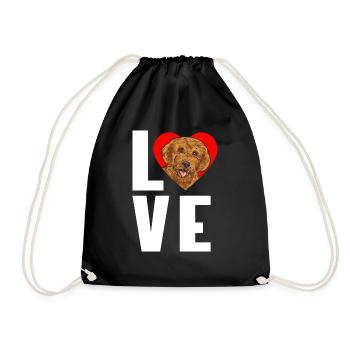 Labradoodle Chien - Sac de sport léger - noir - Devant