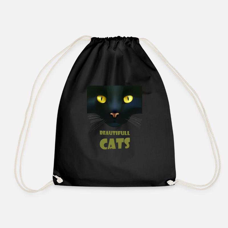 Schöne Katzen - Turnbeutel - Schwarz