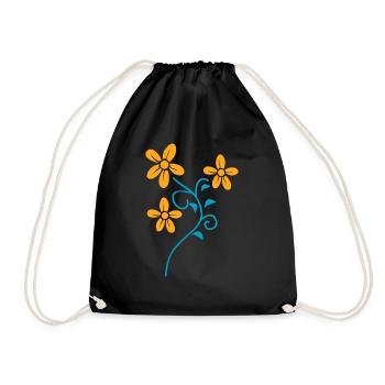 Flower Flower Plant - Drawstring Bag - black - Front