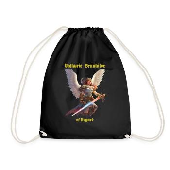 Valkyrie Brunhilde avec ailes et épée - Sac de sport léger - noir - Devant